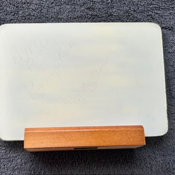 Vintage Glass and Wood Friendship Desk Plaque by Papel - Picture 4 of 5